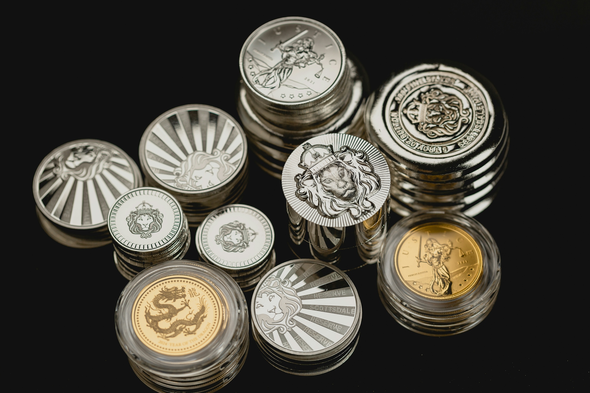 Ruby Silver Traders — Stacked Silver Coins